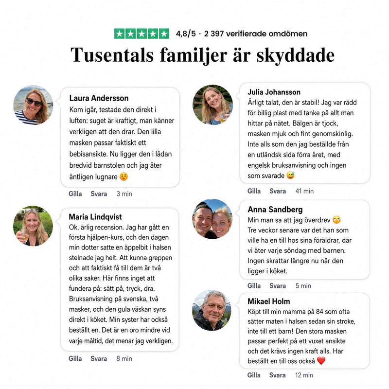 Räddningsutrustning mot kvävning 4